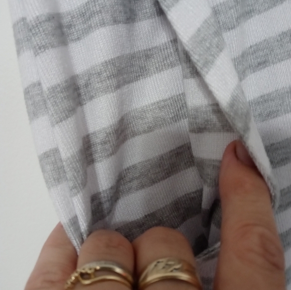 Born Hacci Super Soft Knit 4 Way Stretch Striped Shorts LG - Picture 4 of 8